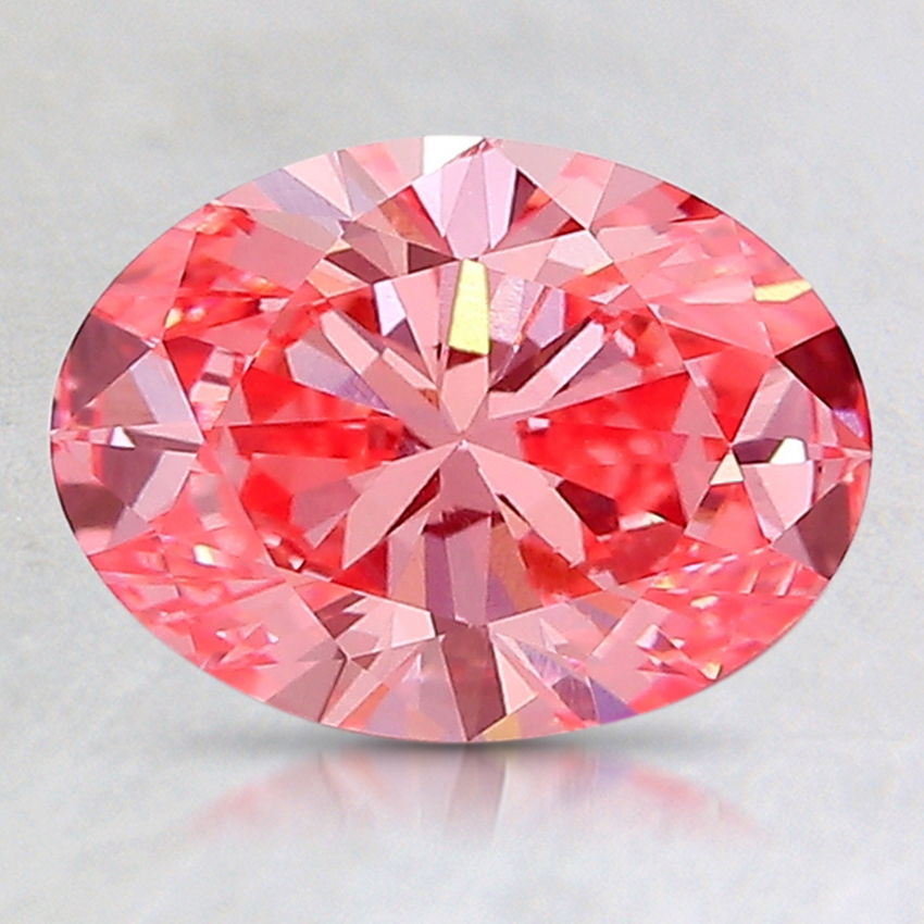 1.51 Ct. Fancy Vivid Pink Oval Lab Created Diamond