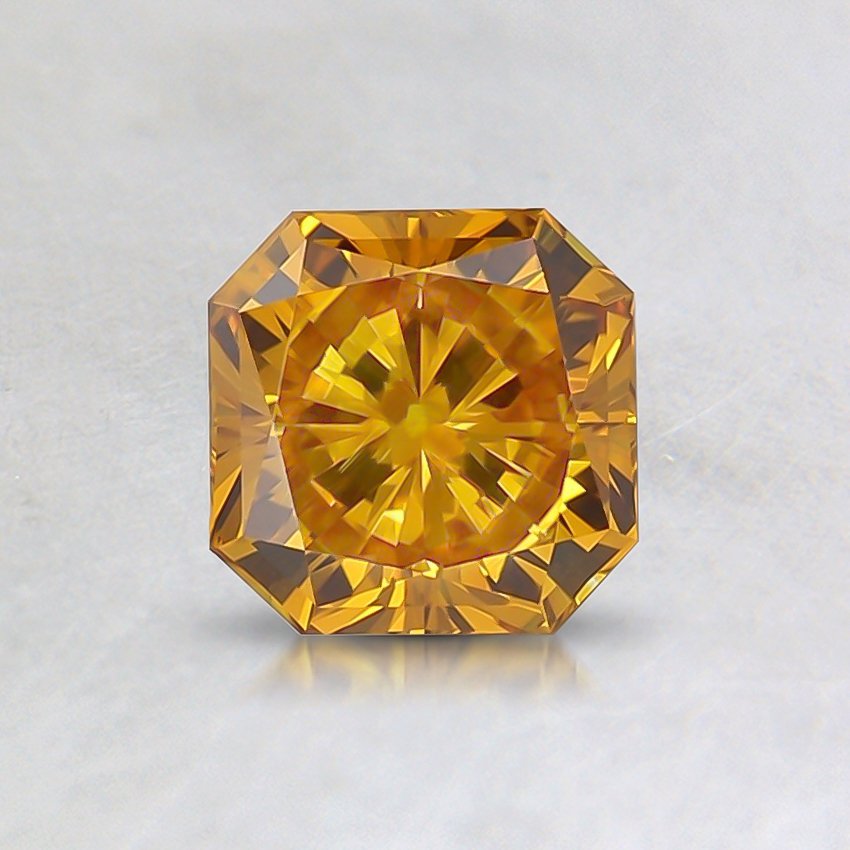 0.65 Ct. Fancy Vivid Orangy Yellow Radiant Lab Grown Diamond