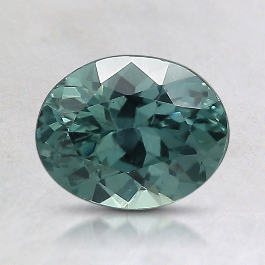 7.4x5.9mm Unheated Teal Oval Montana Sapphire