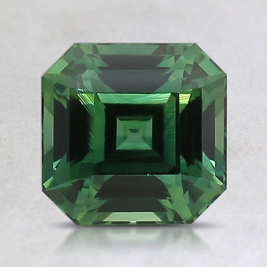 7.1x6.9mm Unheated Teal Asscher Sapphire