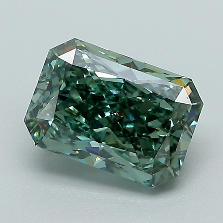 1.45 Ct. Fancy Vivid Green Radiant Lab Grown Diamond