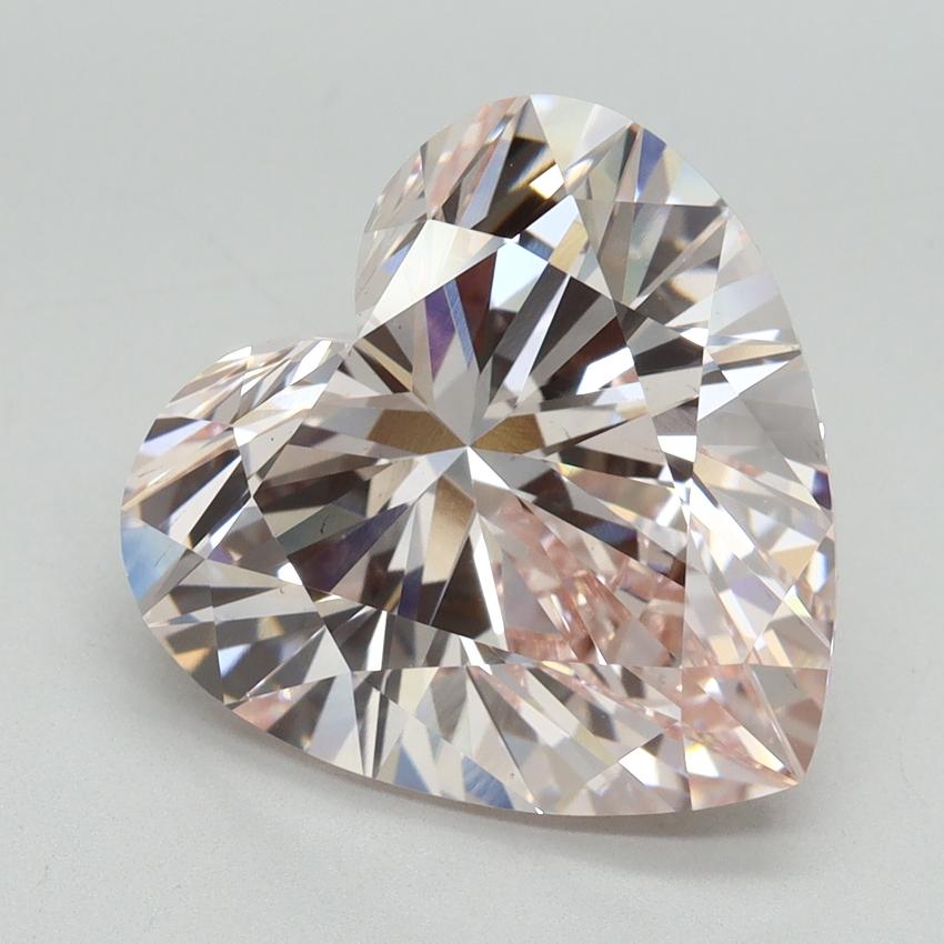 7.14 Ct. Fancy Light Pink Heart Lab Grown Diamond