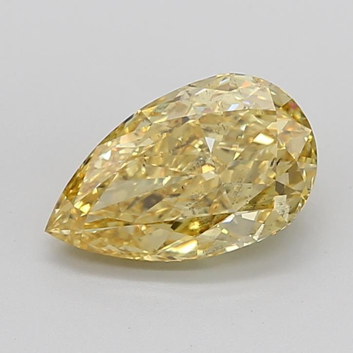 3.04 Ct. Fancy Vivid Yellow Pear Lab Grown Diamond