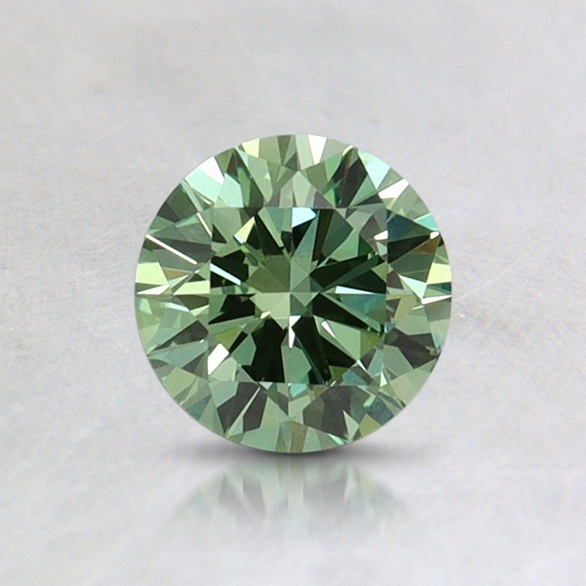 0.6 Ct. Fancy Vivid Pacific Green Round Lab Grown Diamond