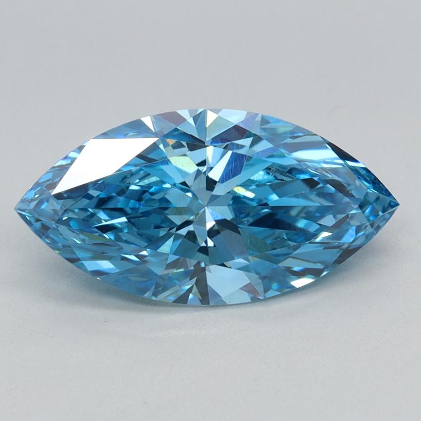 1.60 Ct. Fancy Vivid Blue Marquise Lab Grown Diamond