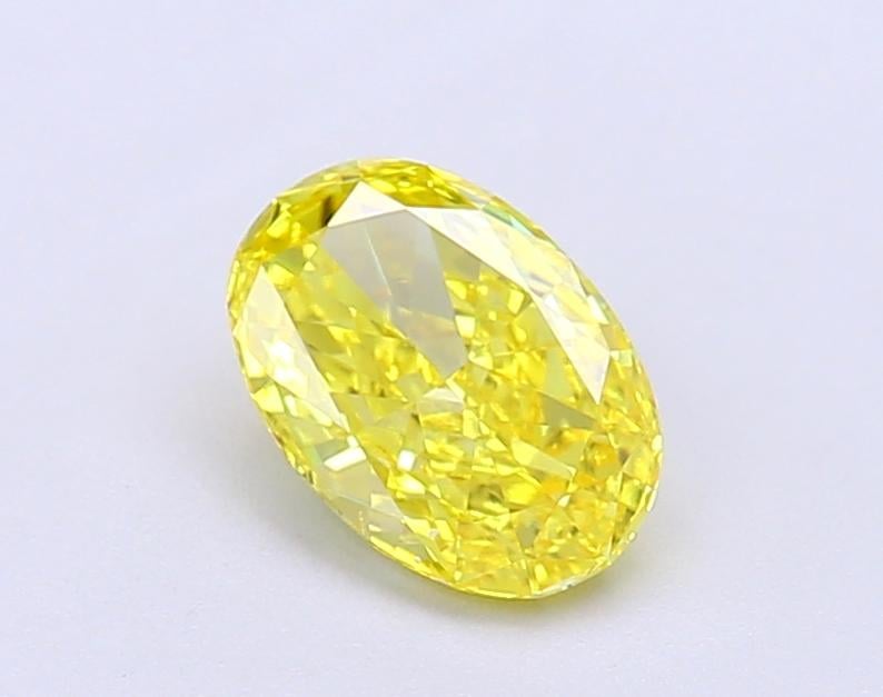 1.02 Ct. Fancy Vivid Yellow Oval Lab Grown Diamond