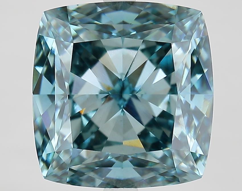 10.27 Ct. Fancy Vivid Blue Cushion Lab Grown Diamond