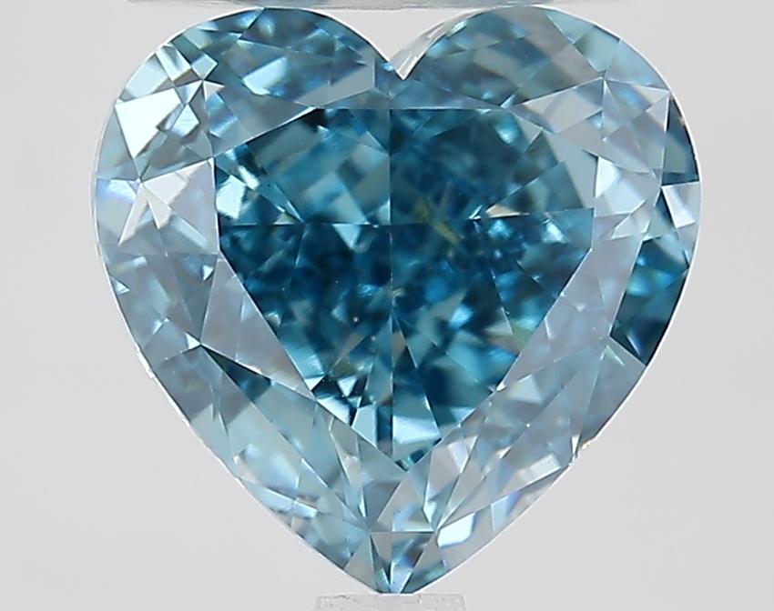 2.93 Ct. Fancy Vivid Blue Heart Lab Grown Diamond