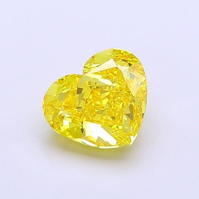 1.02 Ct. Fancy Vivid Yellow Heart Lab Grown Diamond