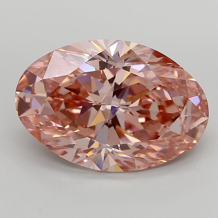 11.04 Ct. Fancy Vivid  Pink Oval Lab Grown Diamond