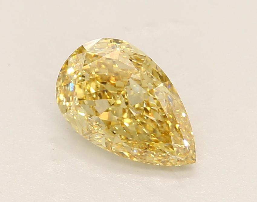 1.29 Ct. Fancy Vivid Yellow Pear Lab Grown Diamond