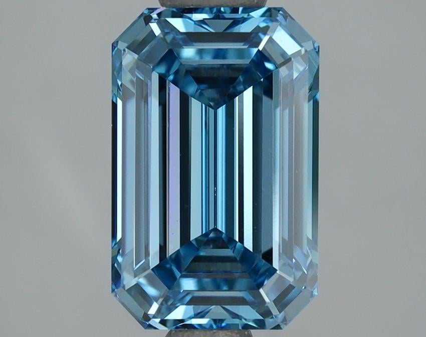 2.08 Ct. Fancy Vivid  Blue Emerald Lab Grown Diamond