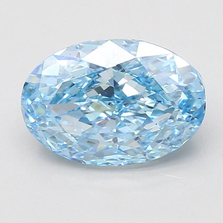 3.08 Ct. Fancy Vivid Blue Oval Lab Grown Diamond