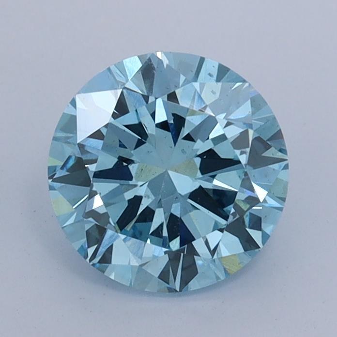 1.51 Ct. Fancy Intense Blue Round Lab Grown Diamond