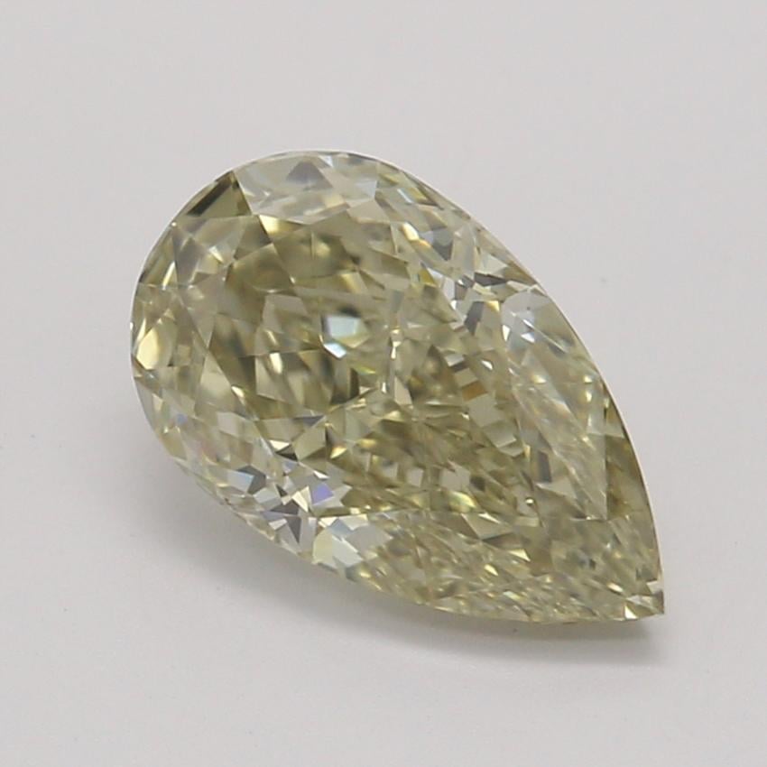 0.71 Ct. Fancy Brownish Greenish Yellow Pear Diamond