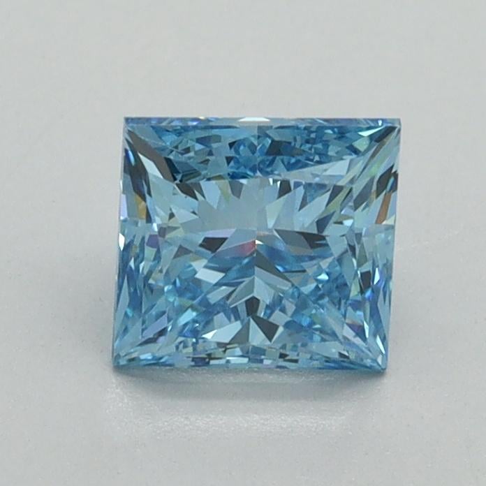 1.00 Ct. Fancy Vivid Blue Princess Lab Grown Diamond
