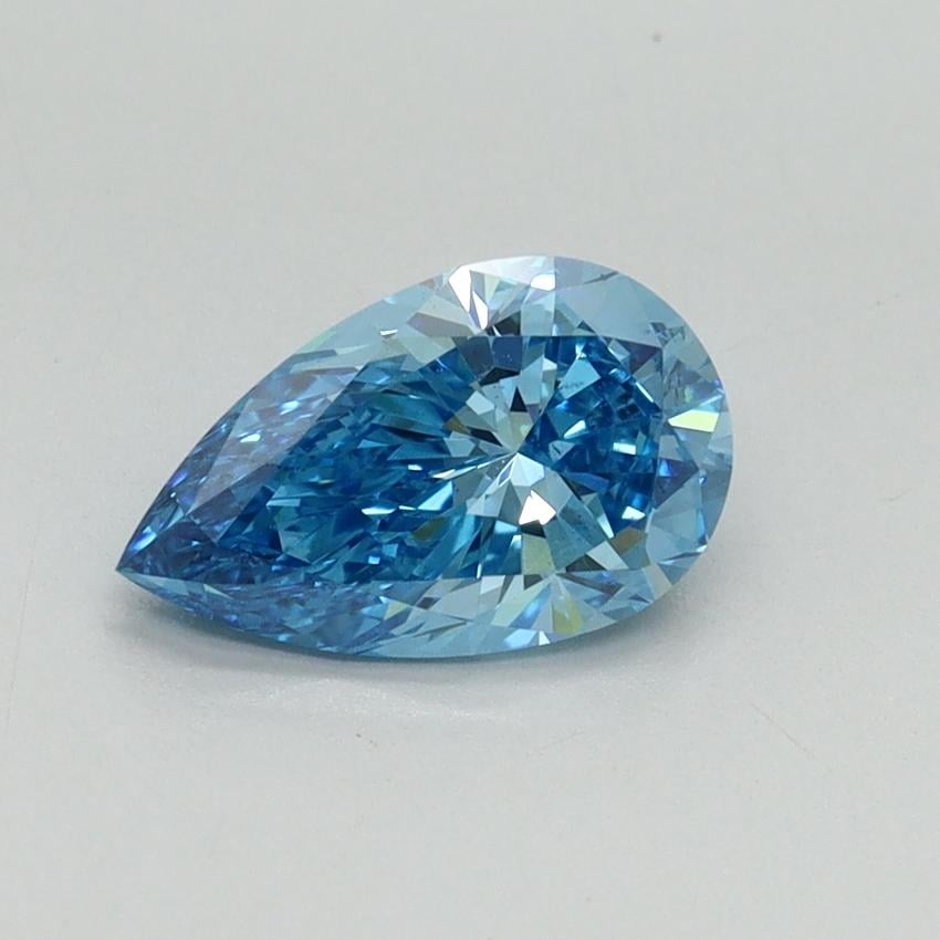 1.01 Ct. Fancy Vivid Blue Pear Lab Grown Diamond