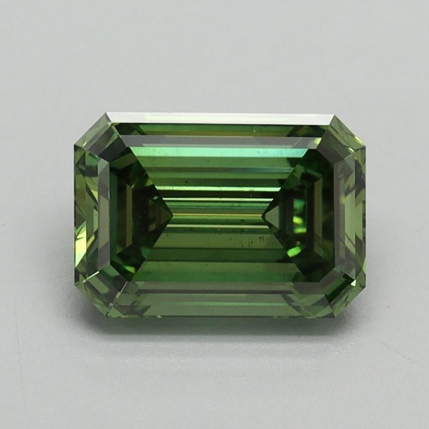 1.68 Ct. Fancy Vivid Pacific Green Emerald Lab Grown Diamond