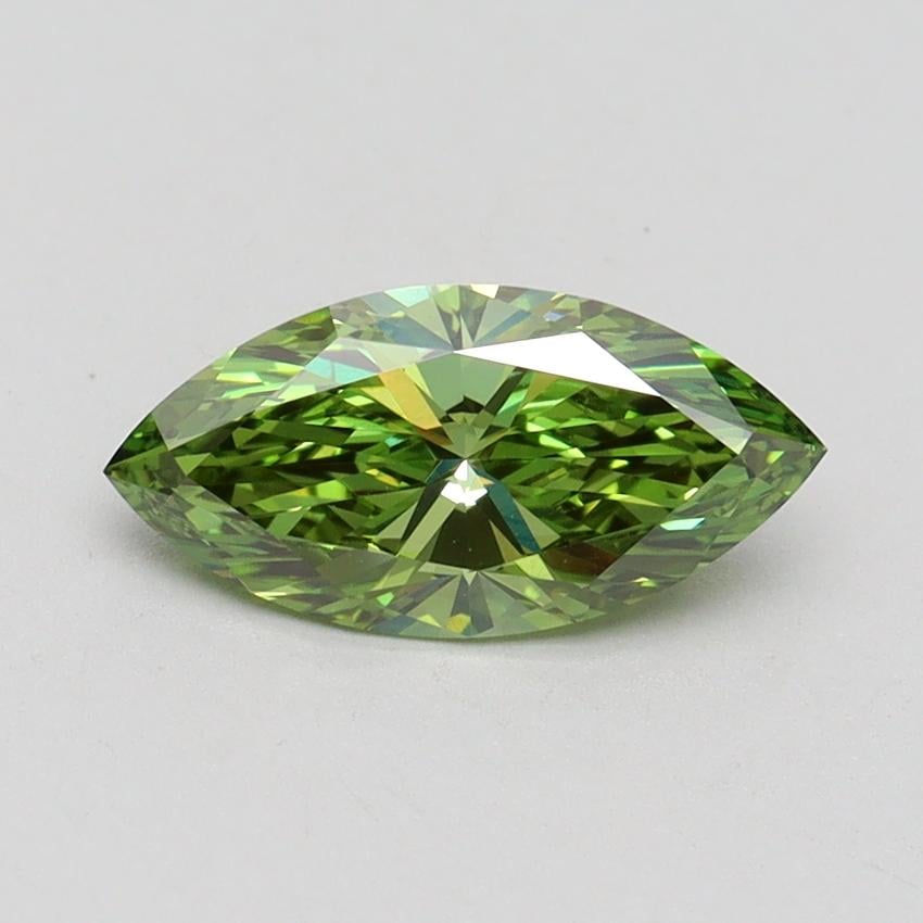 1.03 Ct. Fancy Vivid Green Marquise Lab Grown Diamond