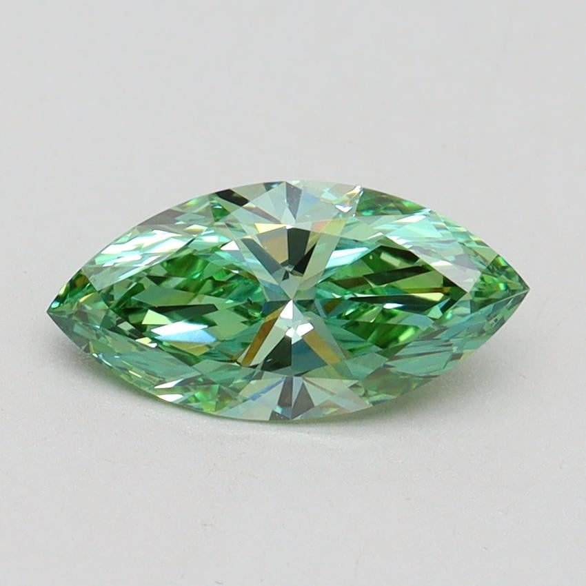 1.01 Ct. Fancy Vivid Green Marquise Lab Grown Diamond