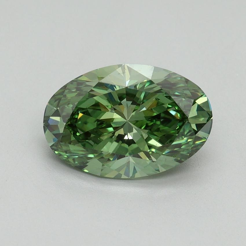 2.01 Ct. Fancy Vivid Green Oval Lab Grown Diamond