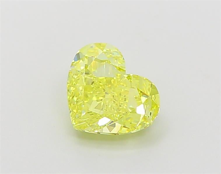 1.26 Ct. Fancy Vivid Yellow Heart Lab Grown Diamond