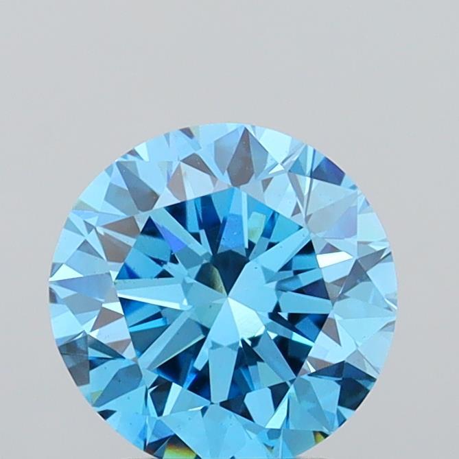 2.21 Ct. Fancy Vivid  Blue Round Lab Grown Diamond