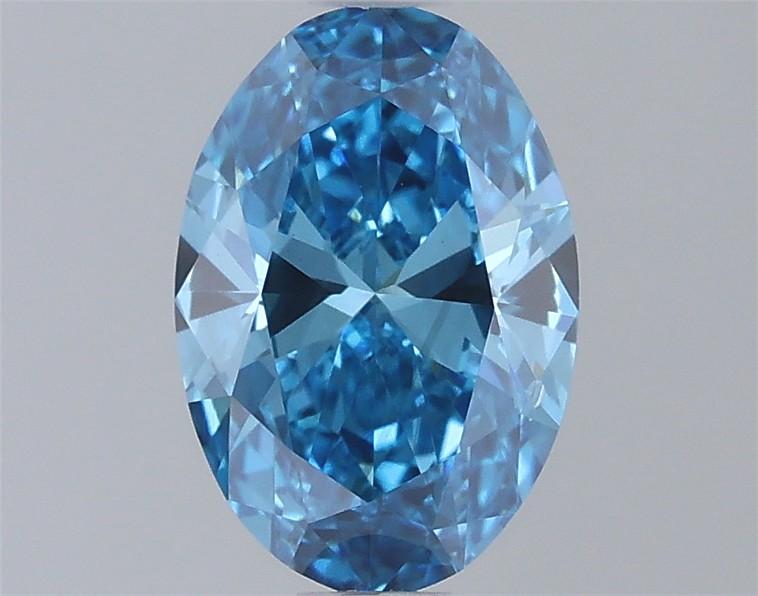 0.78 Ct. Fancy Vivid Blue Oval Lab Grown Diamond