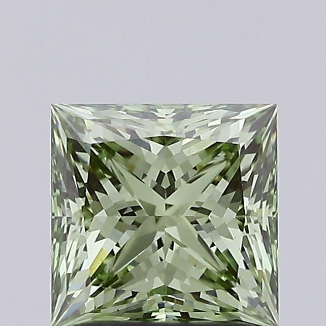 1.77 Ct. Fancy Intense Green Princess Lab Grown Diamond