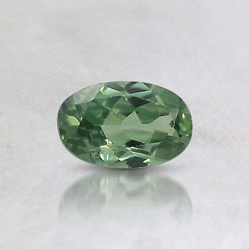 5.5x3.5mm Green Oval Sapphire