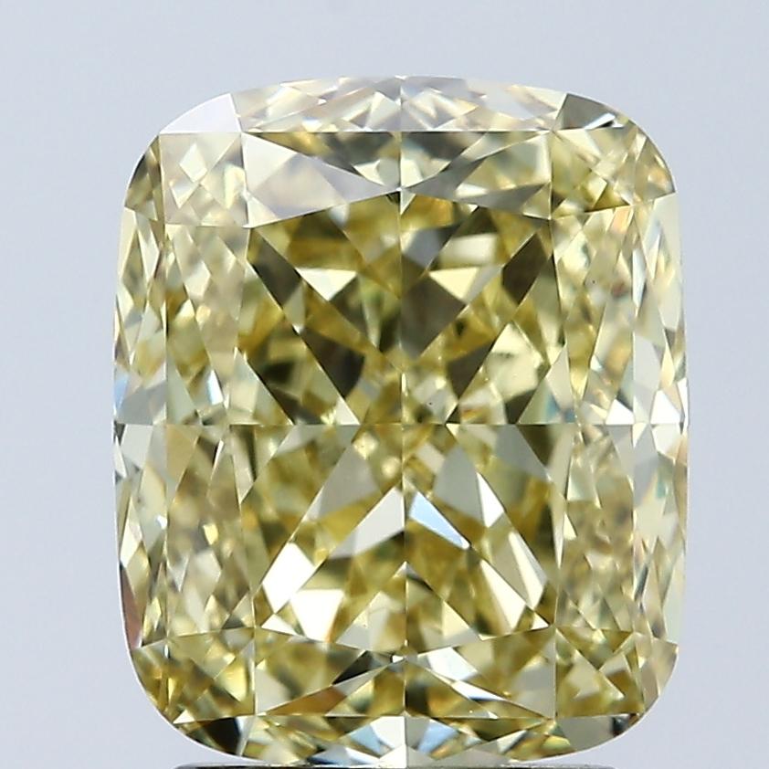 3.06 Ct. Fancy Intense Yellow Cushion Lab Grown Diamond