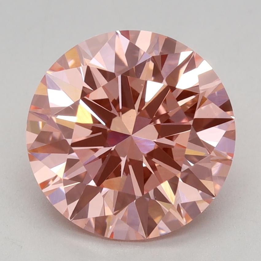 2.15 Ct. Fancy Vivid Pink Round Lab Grown Diamond