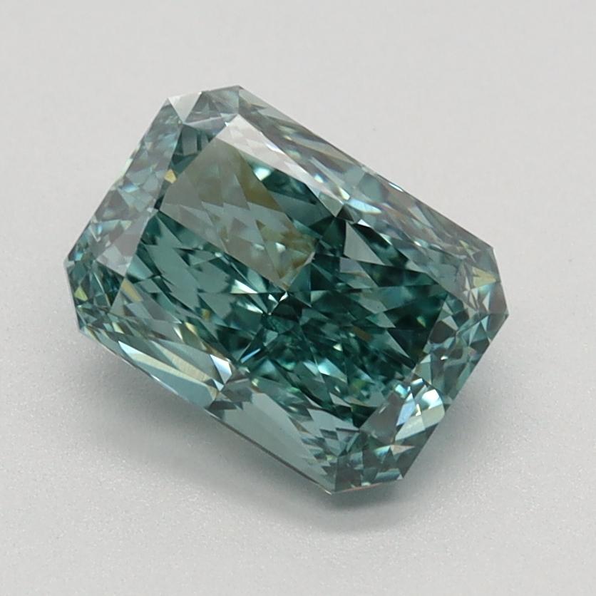 1.34 Ct. Fancy Vivid Green Radiant Lab Grown Diamond