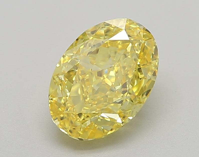 1.54 Ct. Fancy Vivid Yellow Oval Lab Grown Diamond