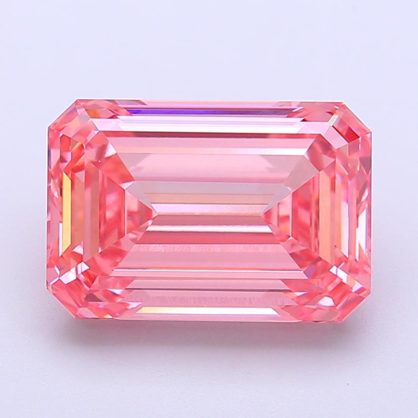 5.62 Ct. Fancy Vivid Pink Emerald Lab Grown Diamond
