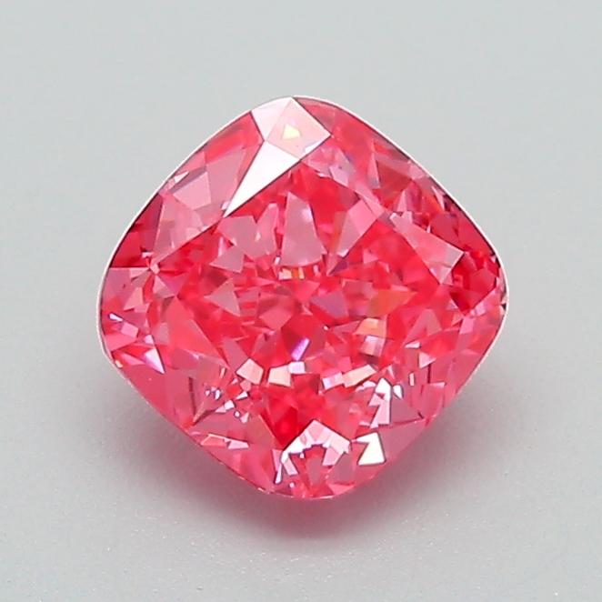 1.01 Ct. Fancy Vivid Pink Cushion Lab Grown Diamond