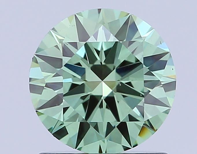 1.05 Ct. Fancy Vivid Green Round Lab Grown Diamond