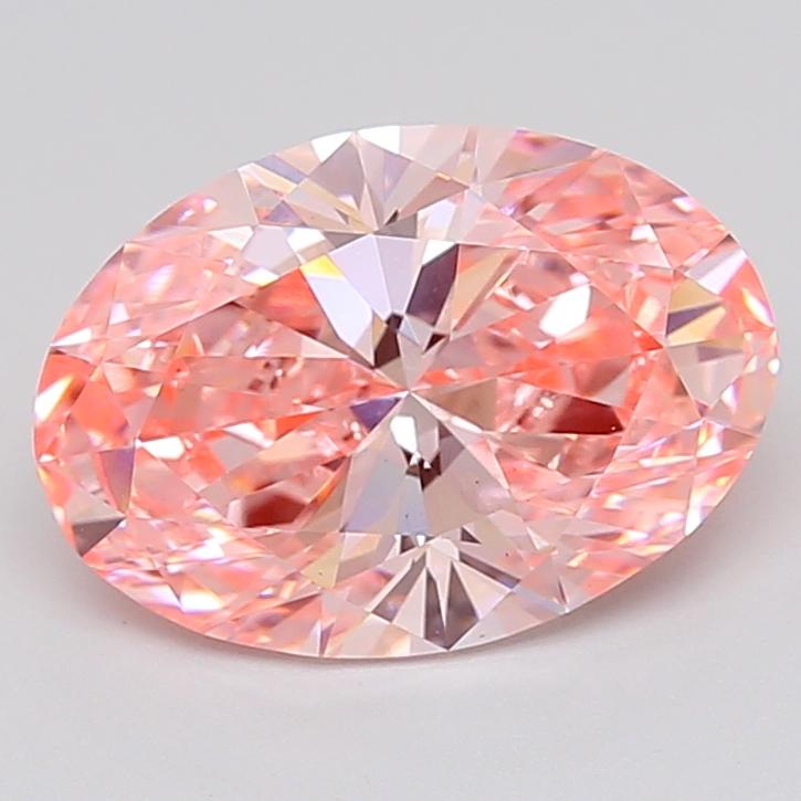 4.00 Ct. Fancy Vivid  Pink Oval Lab Grown Diamond