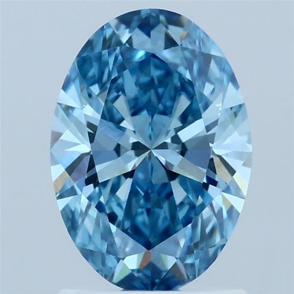 1.40 Ct. Fancy Vivid Blue Oval Lab Grown Diamond
