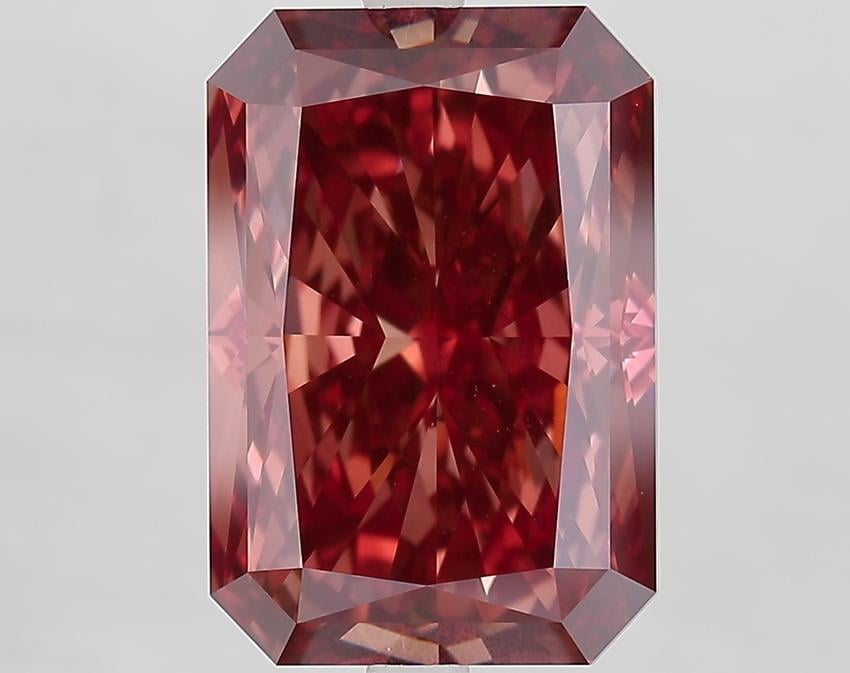 8.07 Ct. Fancy Deep Brownish Pink Radiant Lab Grown Diamond