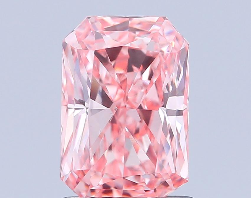 1.52 Ct. Fancy Intense Pink Radiant Lab Grown Diamond