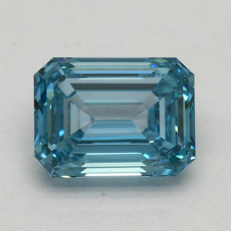1.01 Ct. Fancy Vivid Blue Emerald Lab Grown Diamond