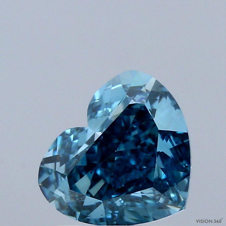 2.00 Ct. Fancy Vivid Blue Heart Lab Grown Diamond
