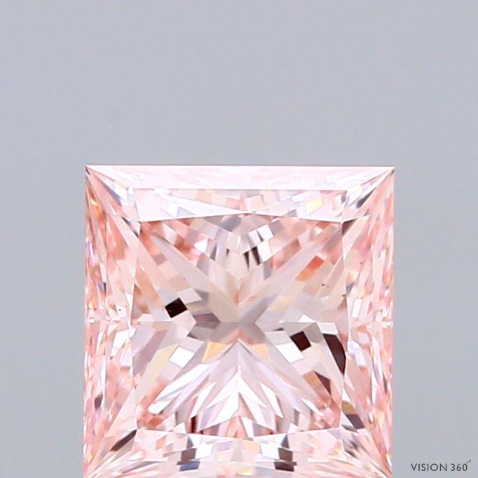 2.05 Ct. Fancy Intense Pink Princess Lab Grown Diamond