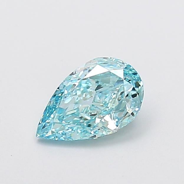 1.05 Ct. Fancy Vivid Greenish Blue Pear Lab Grown Diamond