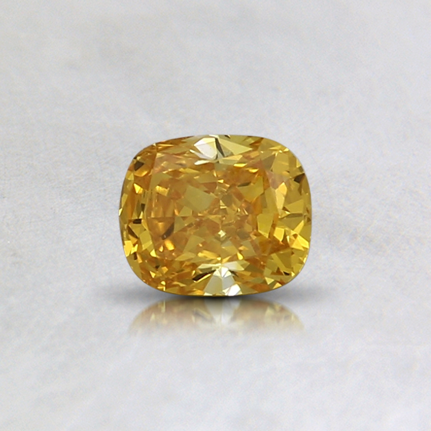 0.33 Ct. Fancy Vivid Orange-Yellow Cushion Lab Grown Diamond