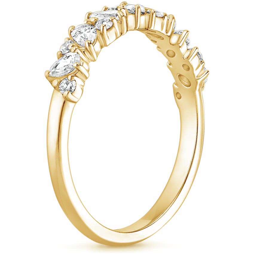 18K Yellow Gold Olivetta Diamond Ring, large side view