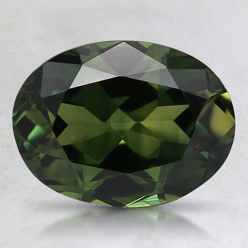 9.1x6.8mm Green Oval Australian Sapphire