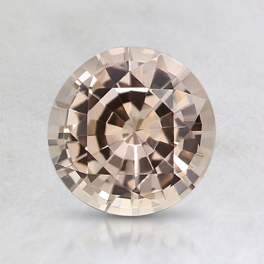 6.6mm Unheated Peach Round Sapphire