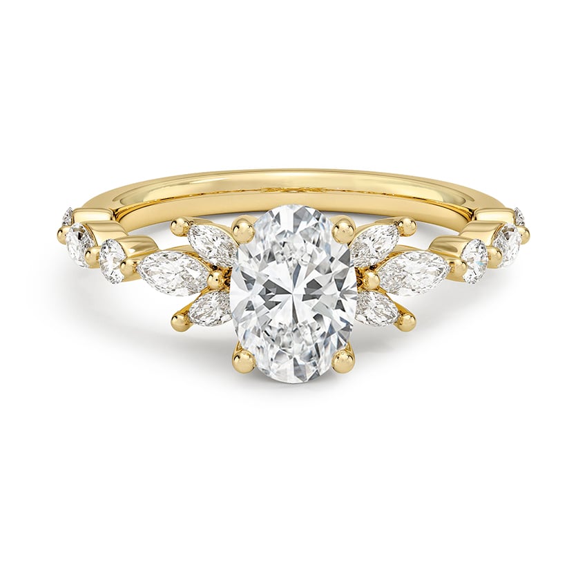 Custom Marquise Diamond Petal Ring